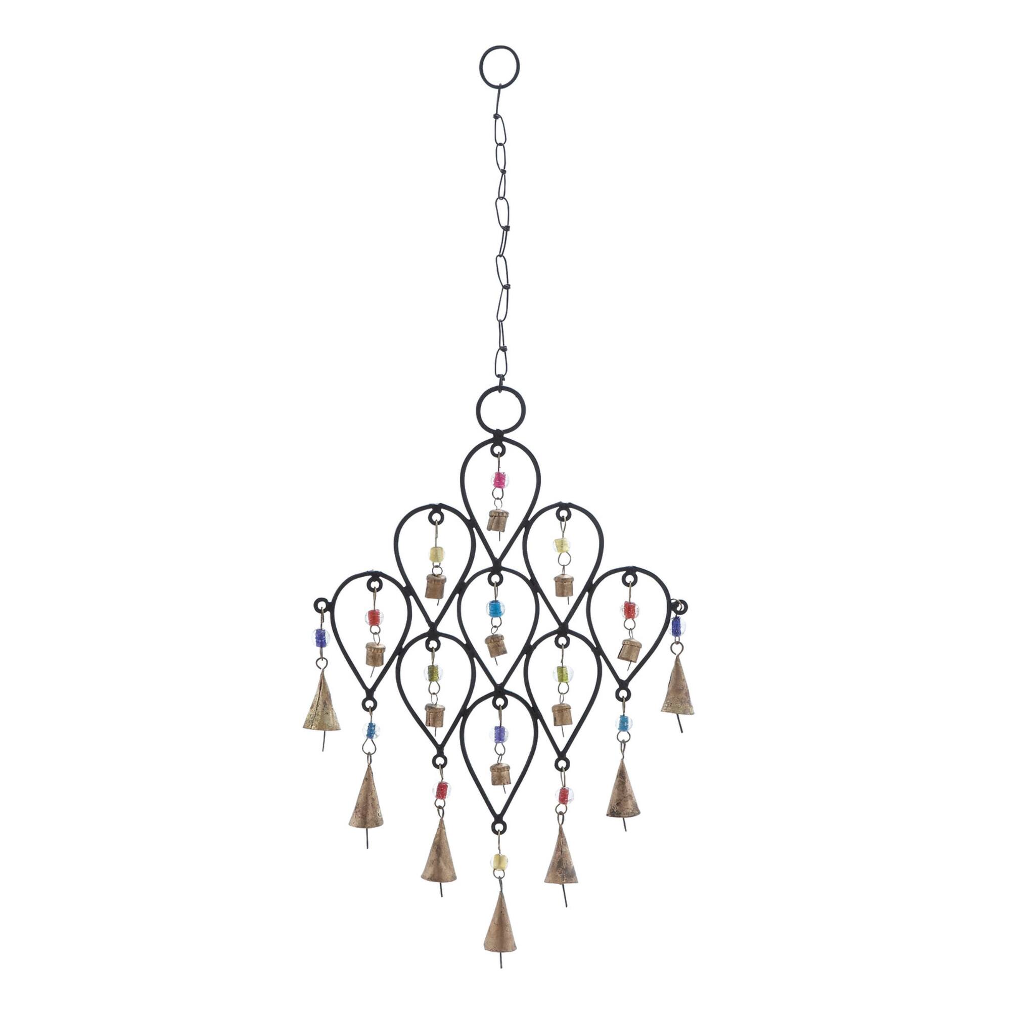 24" Black Metal Eclectic Windchime